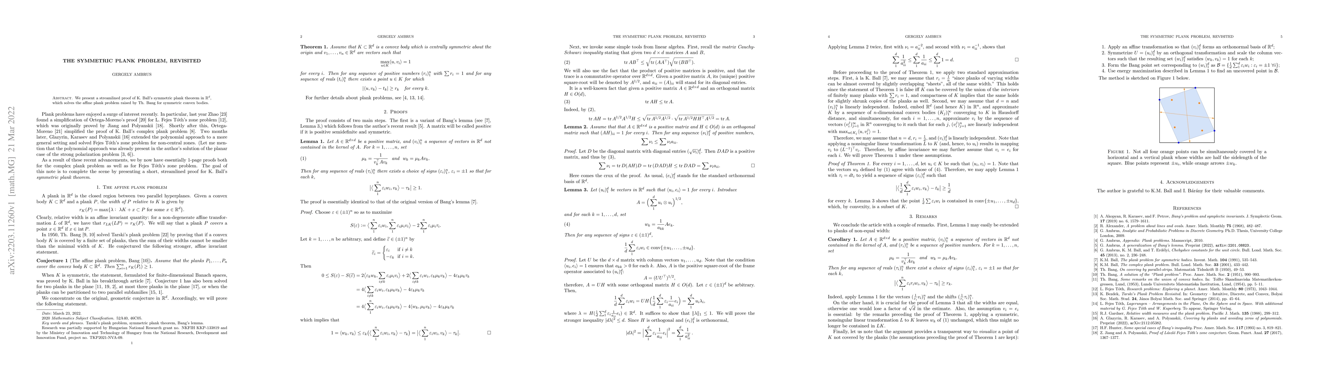 Thumbnail for The symmetric plank problem, revisited