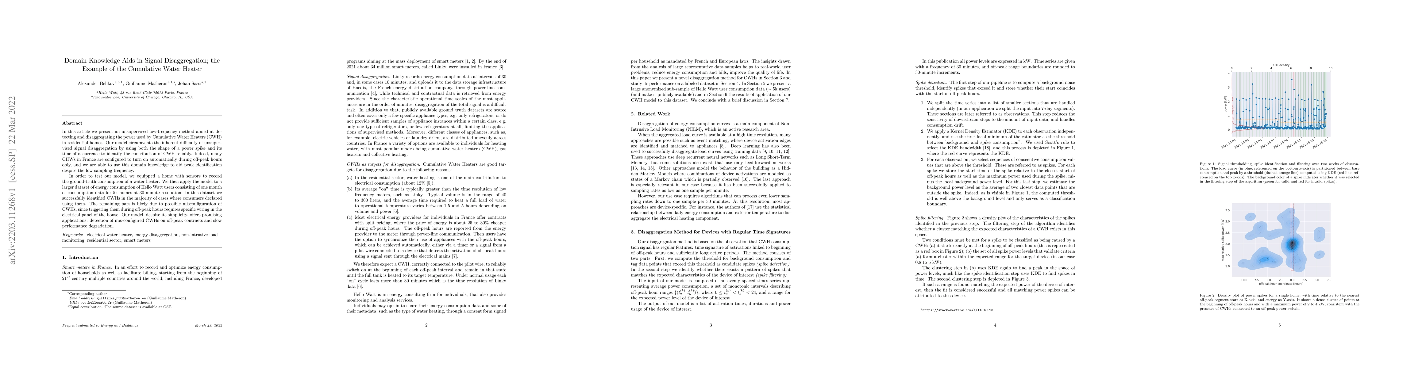 Thumbnail for Domain Knowledge Aids in Signal Disaggregation; the Example of the
  Cumulative Water Heater