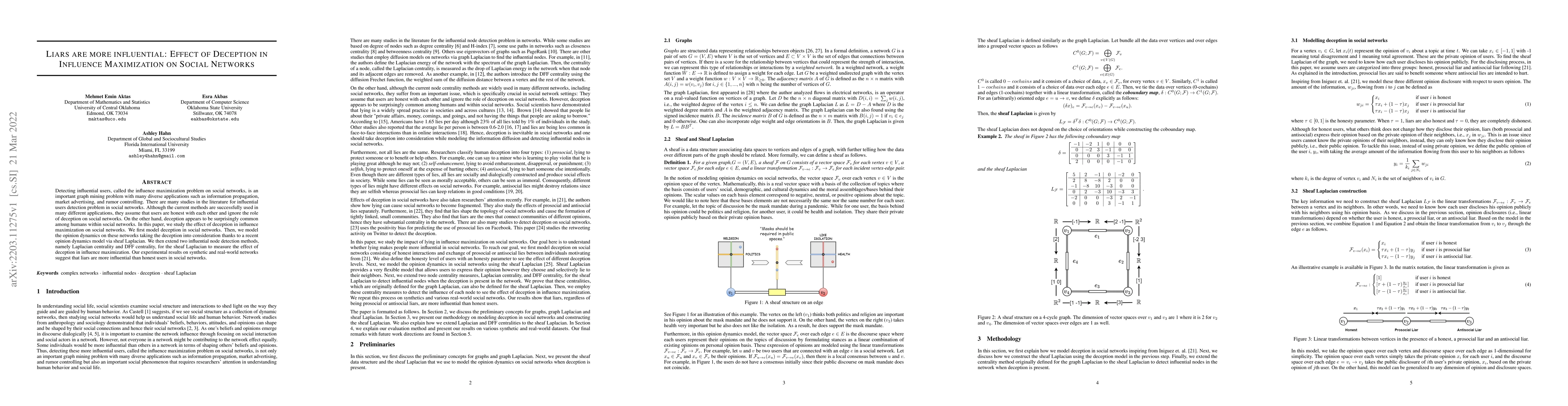 Thumbnail for Liars are more influential: Effect of Deception in Influence
  Maximization on Social Networks