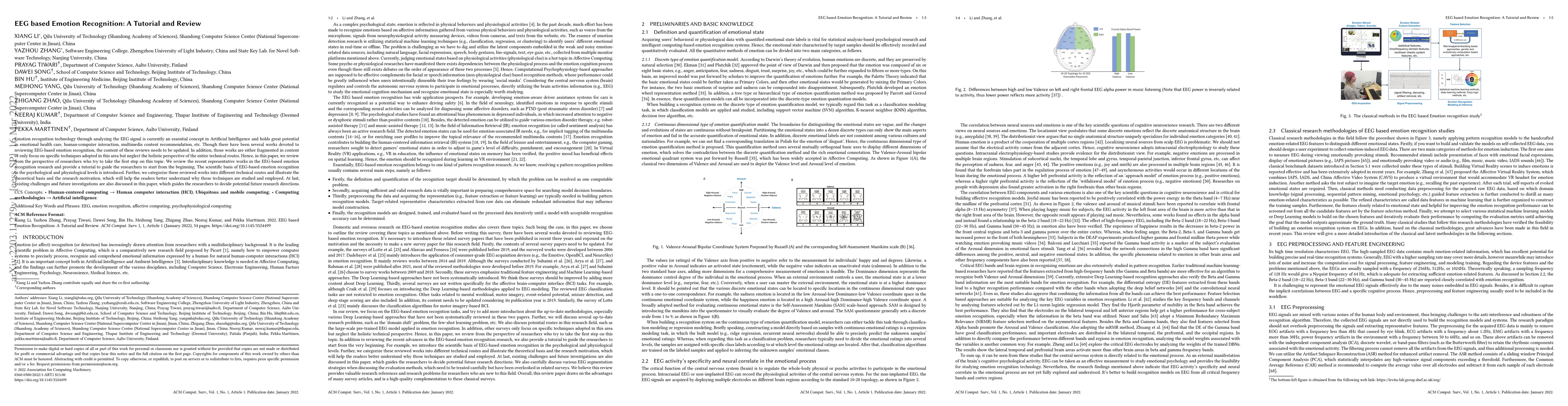 Thumbnail for EEG based Emotion Recognition: A Tutorial and Review