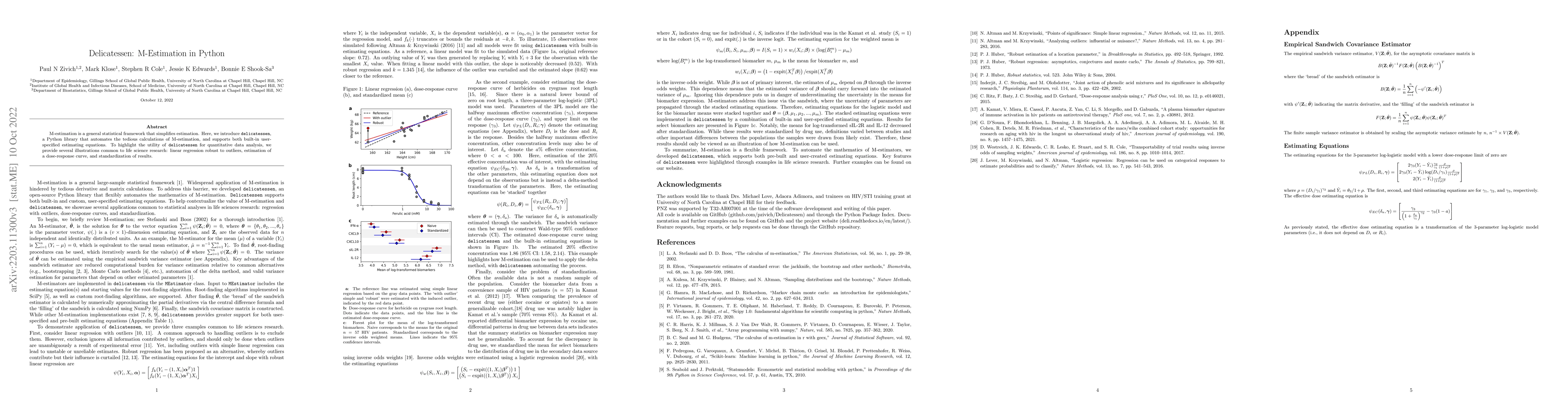 Thumbnail for Delicatessen: M-Estimation in Python