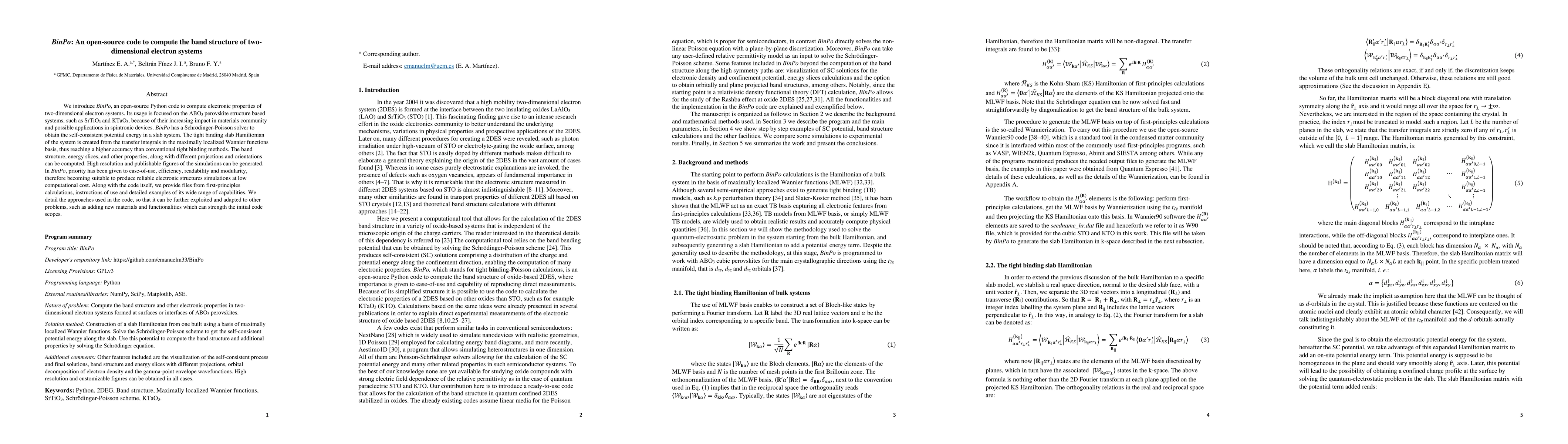 Thumbnail for BinPo: An open-source code to compute the band structure of
  two-dimensional electron systems