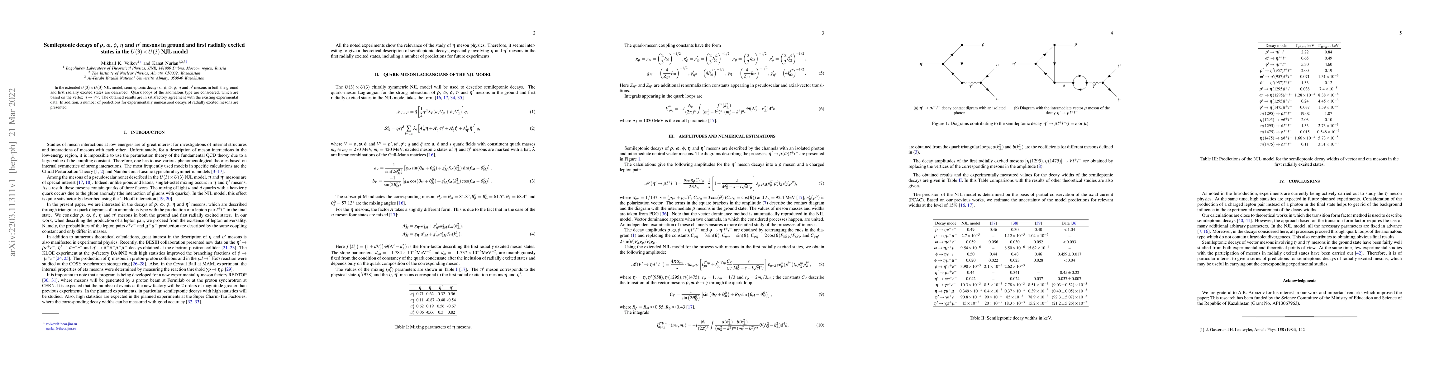 Thumbnail for Semileptonic decays of $\rho$, $\omega$, $\phi$, $\eta$ and $\eta'$
  mesons in ground and first radially excited states in the $U(3)\times U(3)$
  NJL model