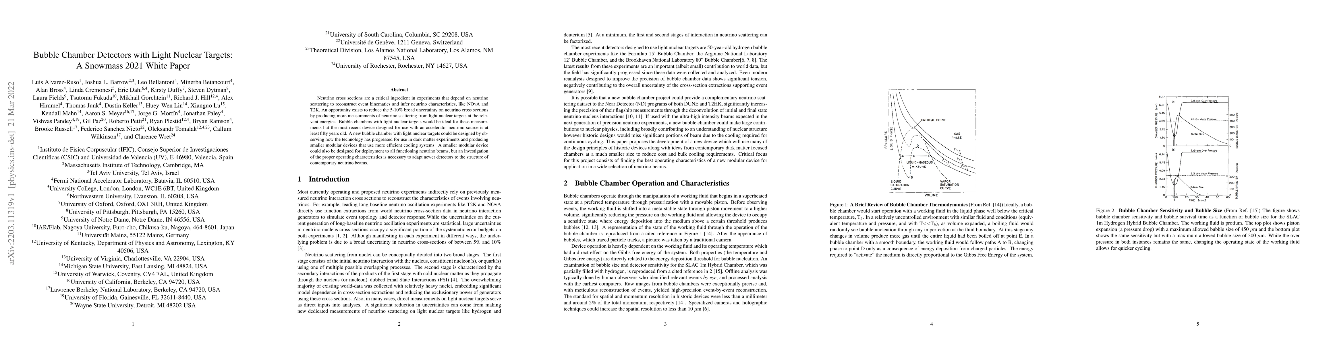 Thumbnail for Bubble Chamber Detectors with Light Nuclear Targets: A Snowmass 2021
  White Paper