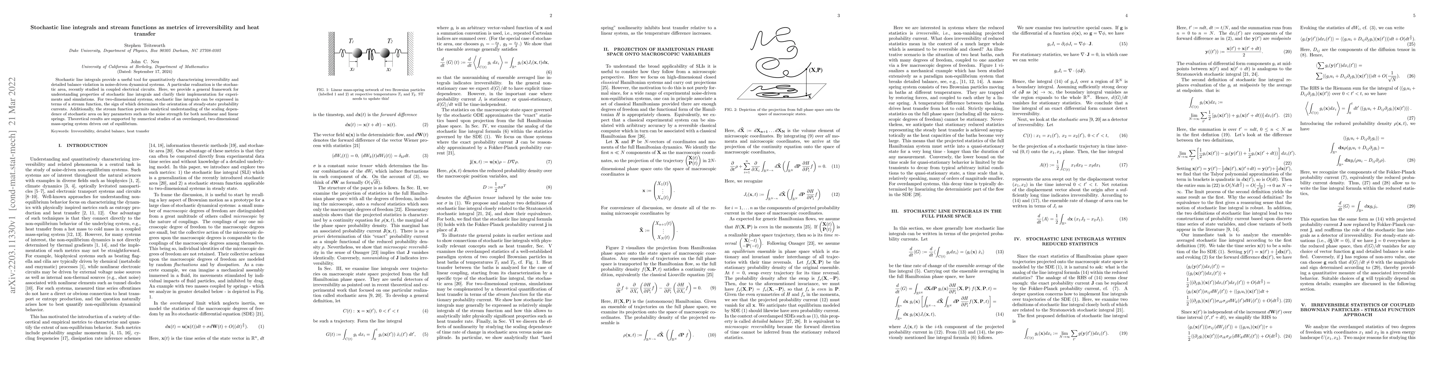 Thumbnail for Stochastic line integrals and stream functions as metrics of
  irreversibility and heat transfer