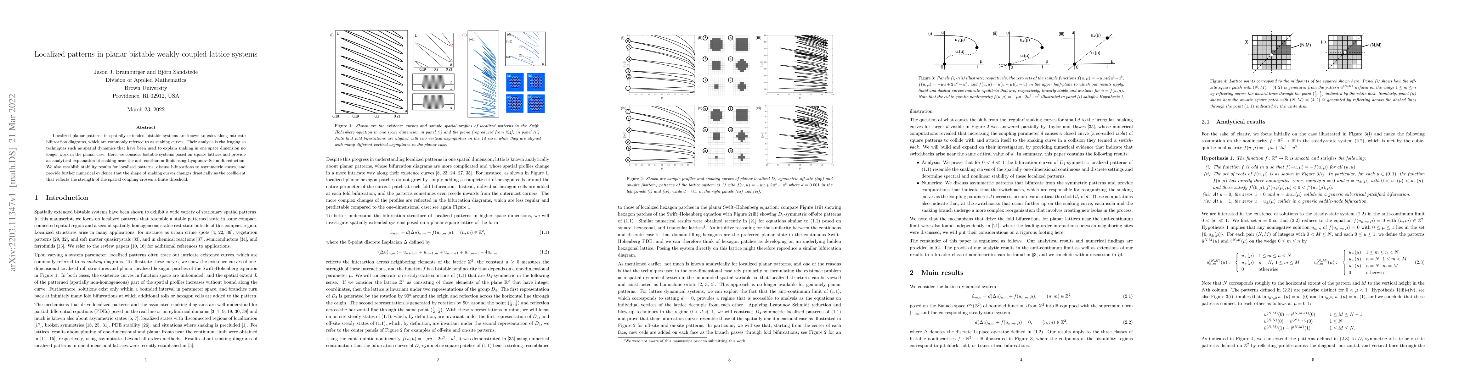 Thumbnail for Localized patterns in planar bistable weakly coupled lattice systems