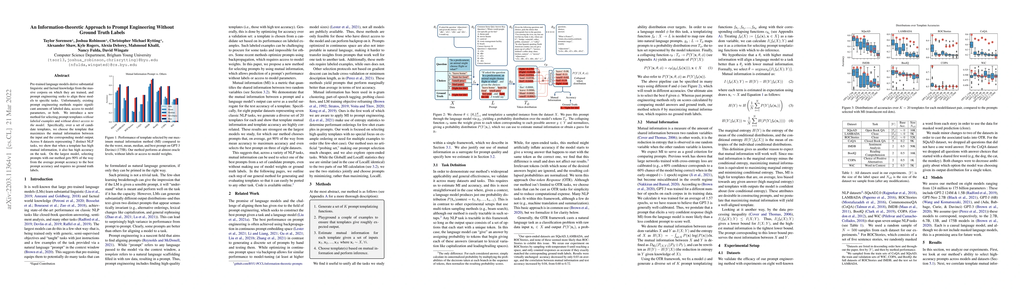 Thumbnail for An Information-theoretic Approach to Prompt Engineering Without Ground
  Truth Labels
