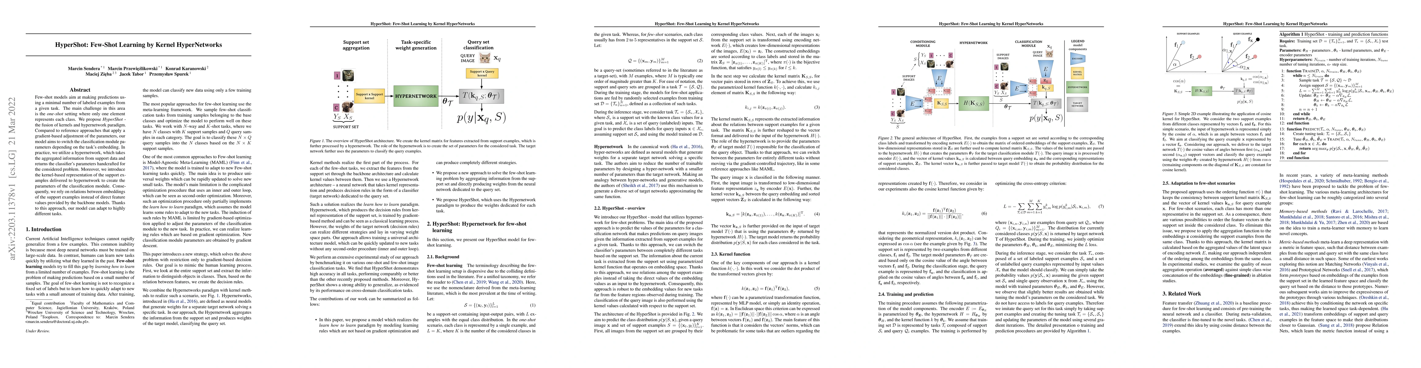 Thumbnail for HyperShot: Few-Shot Learning by Kernel HyperNetworks