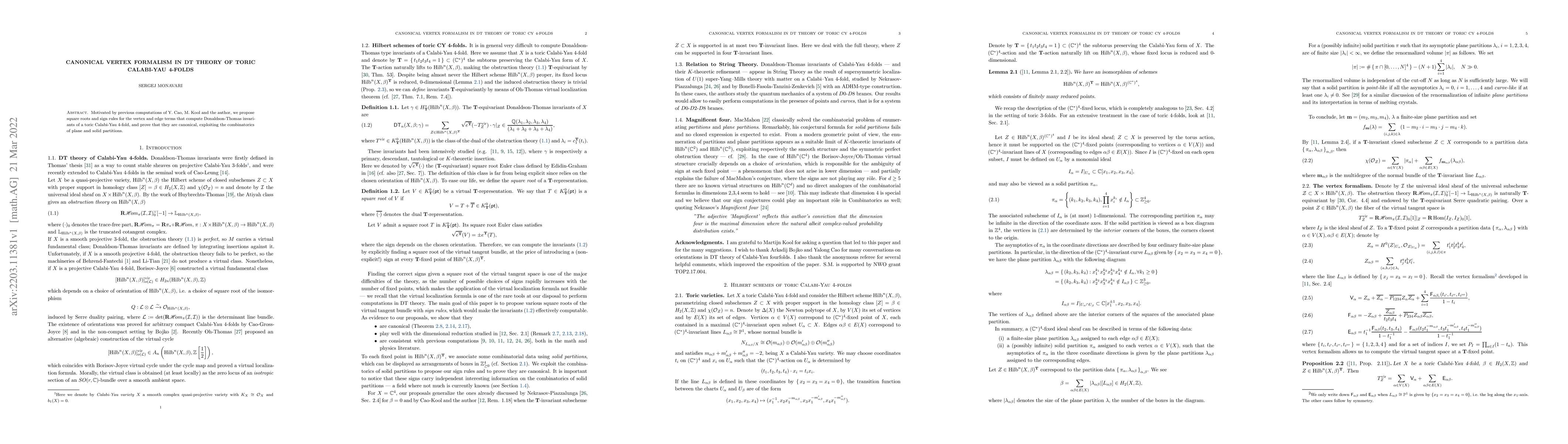 Thumbnail for Canonical vertex formalism in DT theory of toric Calabi-Yau 4-folds