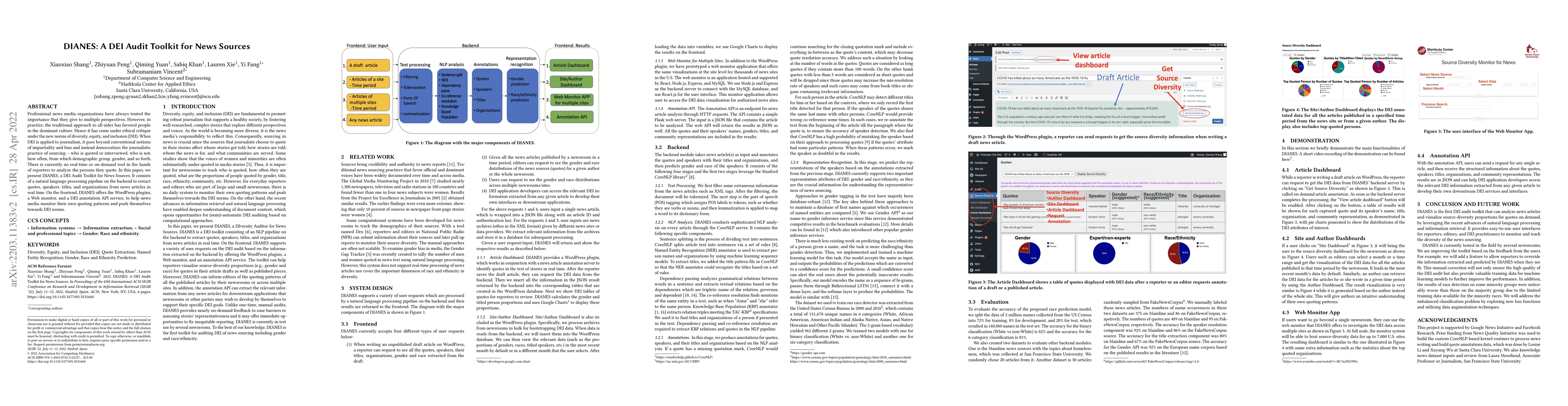 Thumbnail for DIANES: A DEI Audit Toolkit for News Sources