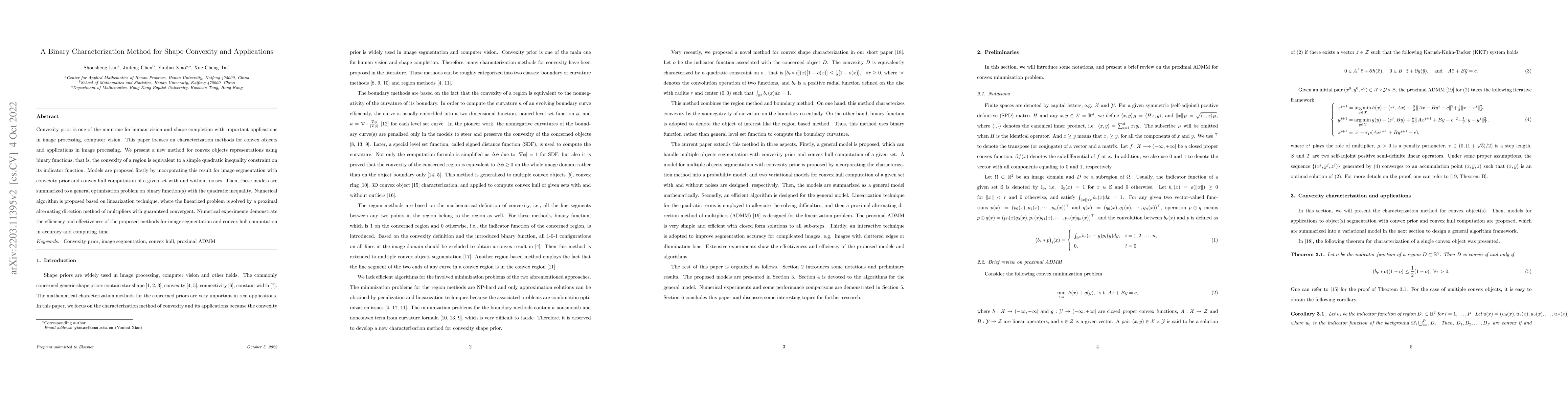 Thumbnail for A Binary Characterization Method for Shape Convexity and Applications