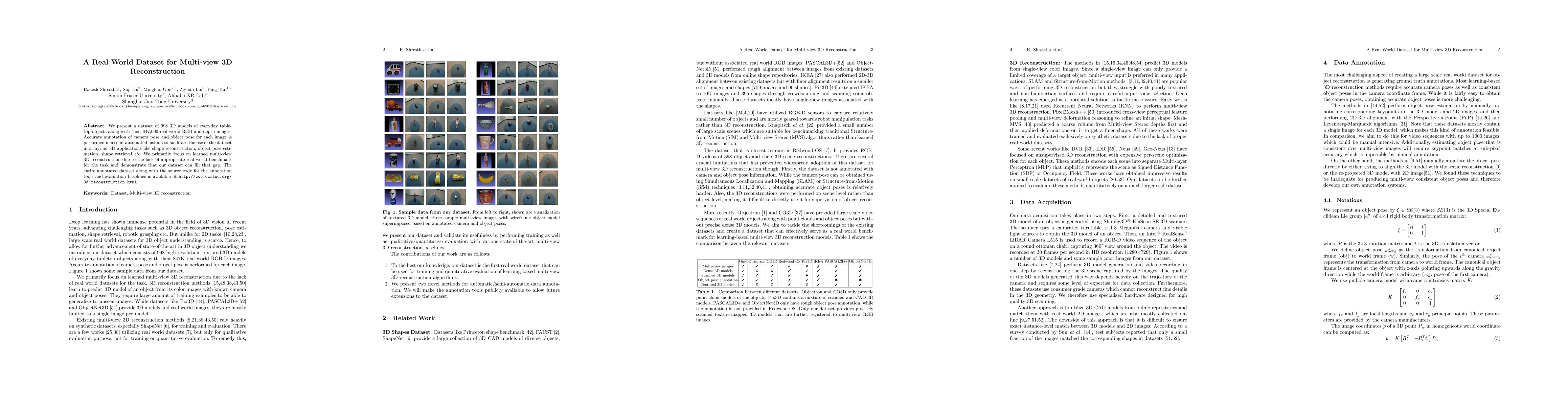 Thumbnail for A Real World Dataset for Multi-view 3D Reconstruction