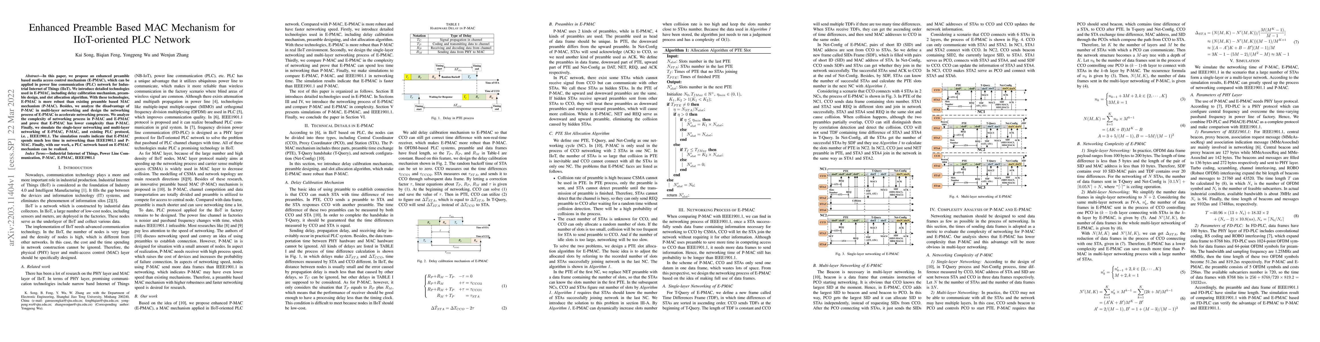 Thumbnail for Enhanced Preamble Based MAC Mechanism for IIoT-oriented PLC Network