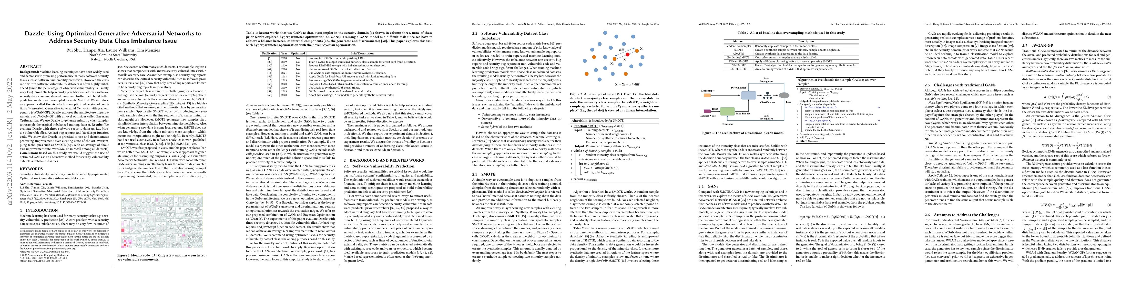 Thumbnail for Dazzle: Using Optimized Generative Adversarial Networks to Address
  Security Data Class Imbalance Issue
