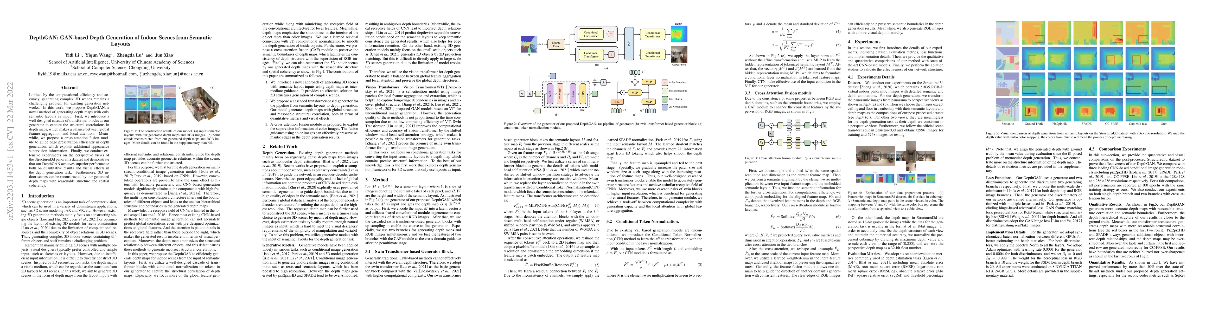 Thumbnail for DepthGAN: GAN-based Depth Generation of Indoor Scenes from Semantic
  Layouts