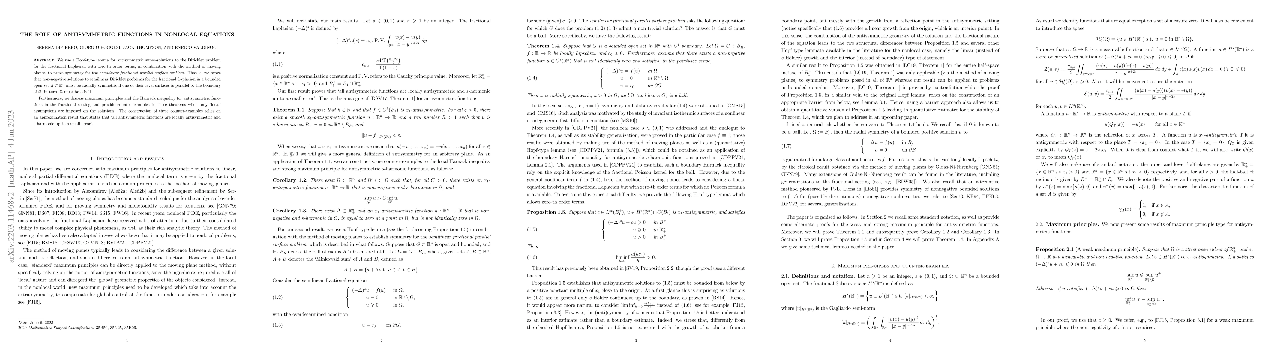 Thumbnail for The role of antisymmetric functions in nonlocal equations