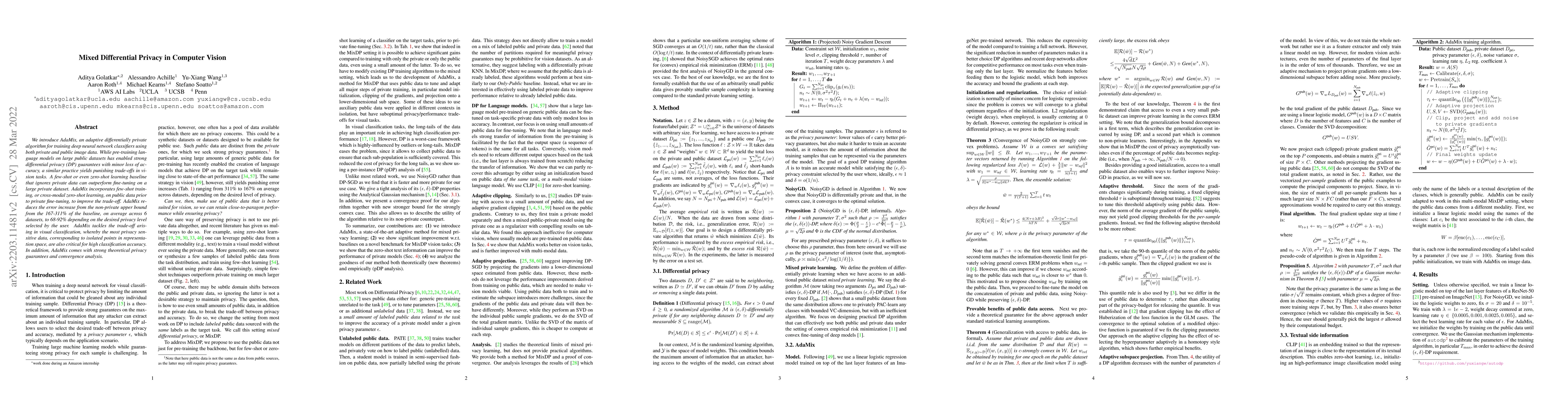 Thumbnail for Mixed Differential Privacy in Computer Vision