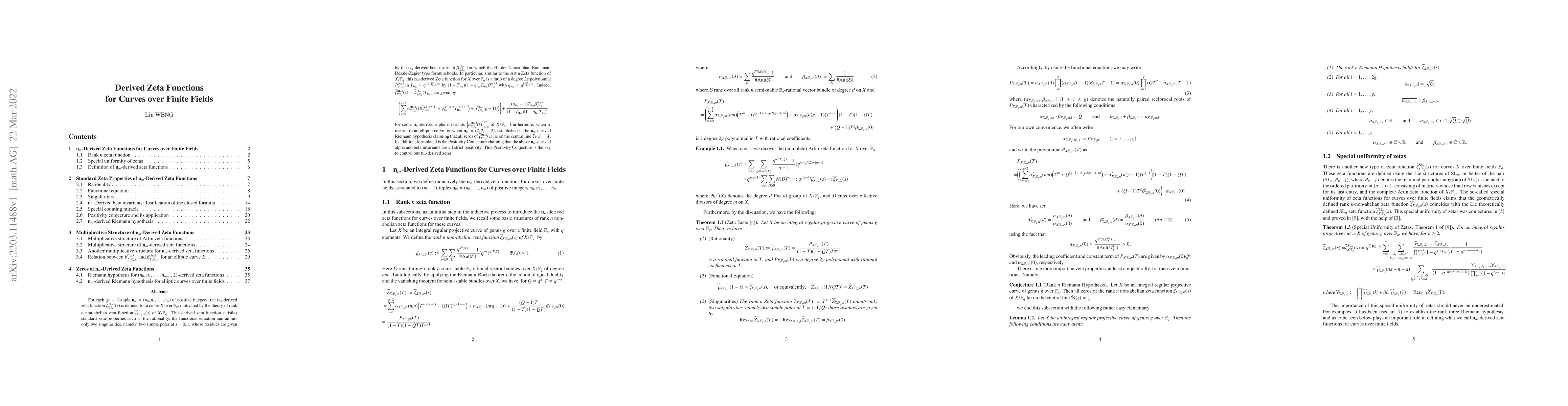 Thumbnail for Derived Zeta Functions for Curves over Finite Fields