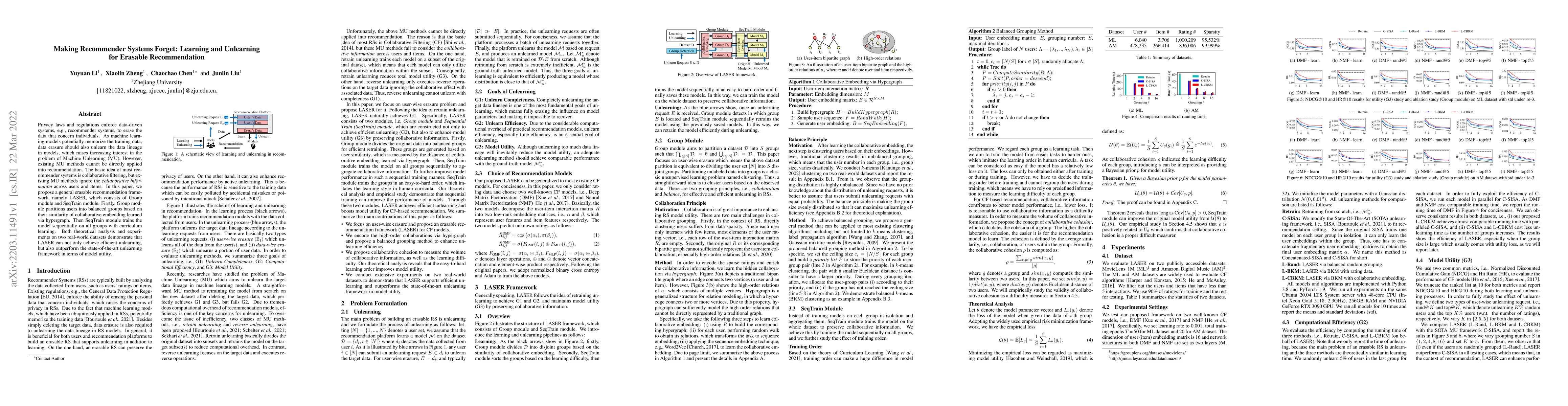 Thumbnail for Making Recommender Systems Forget: Learning and Unlearning for Erasable
  Recommendation
