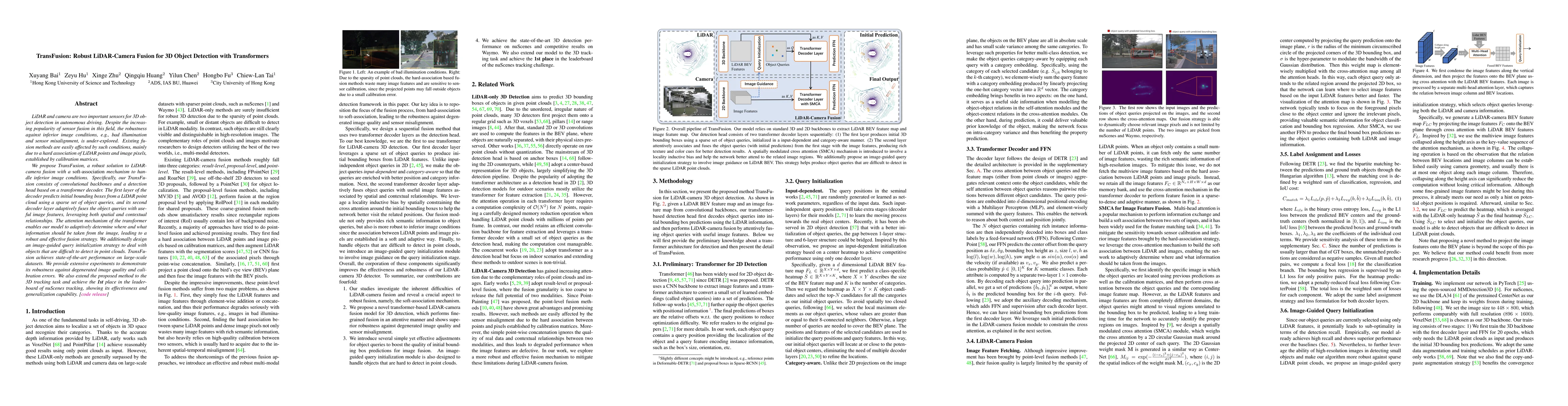 Thumbnail for TransFusion: Robust LiDAR-Camera Fusion for 3D Object Detection with
  Transformers