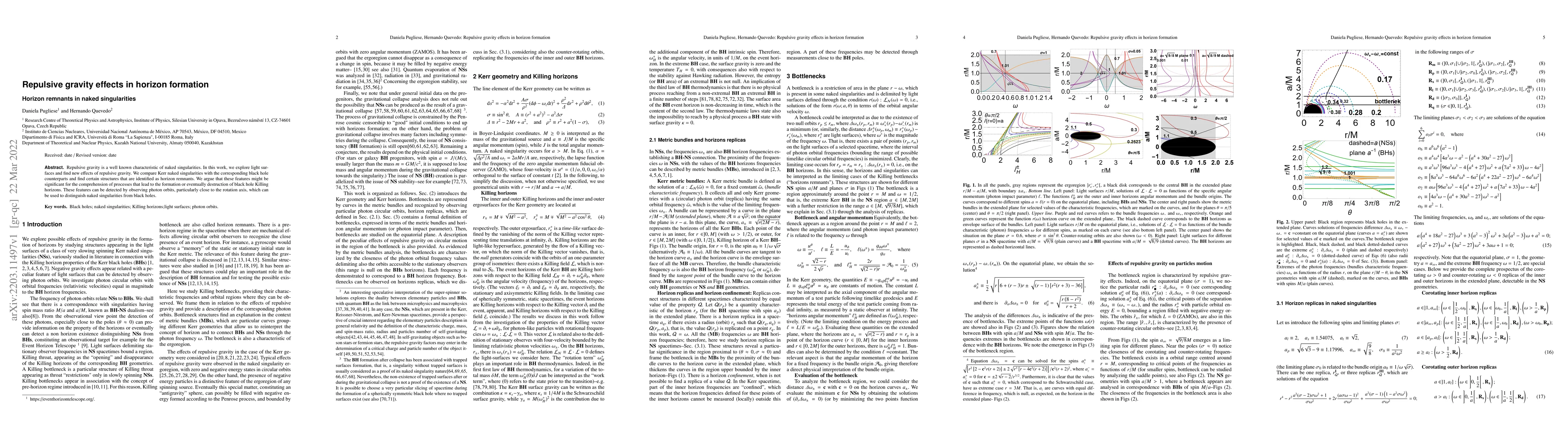 Thumbnail for Repulsive gravity effects in horizon formation. Horizon remnants in
  naked singularities