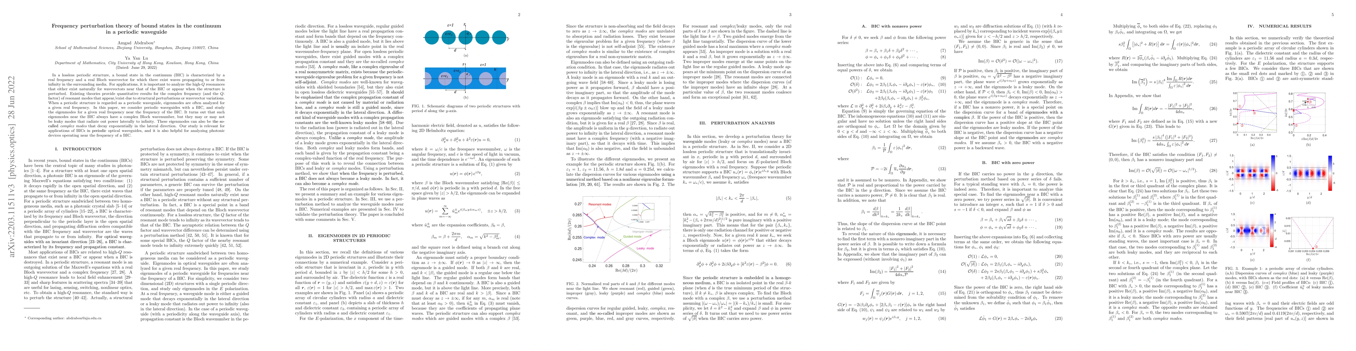 Thumbnail for Frequency perturbation theory of bound states in the continuum in a
  periodic waveguide