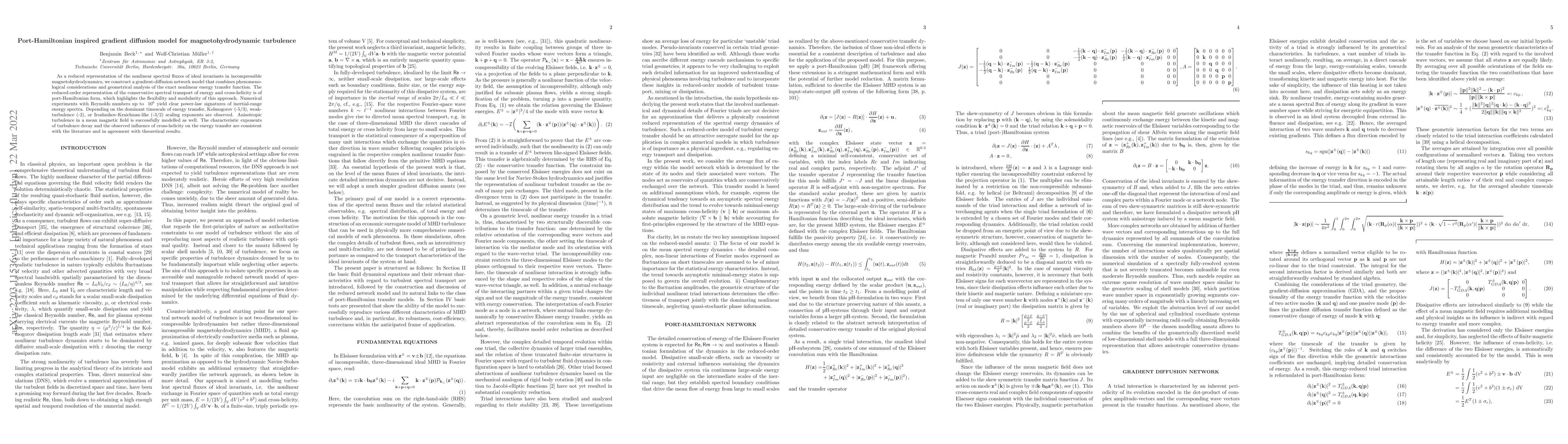 Thumbnail for Port-Hamiltonian inspired gradient diffusion model for
  magnetohydrodynamic turbulence