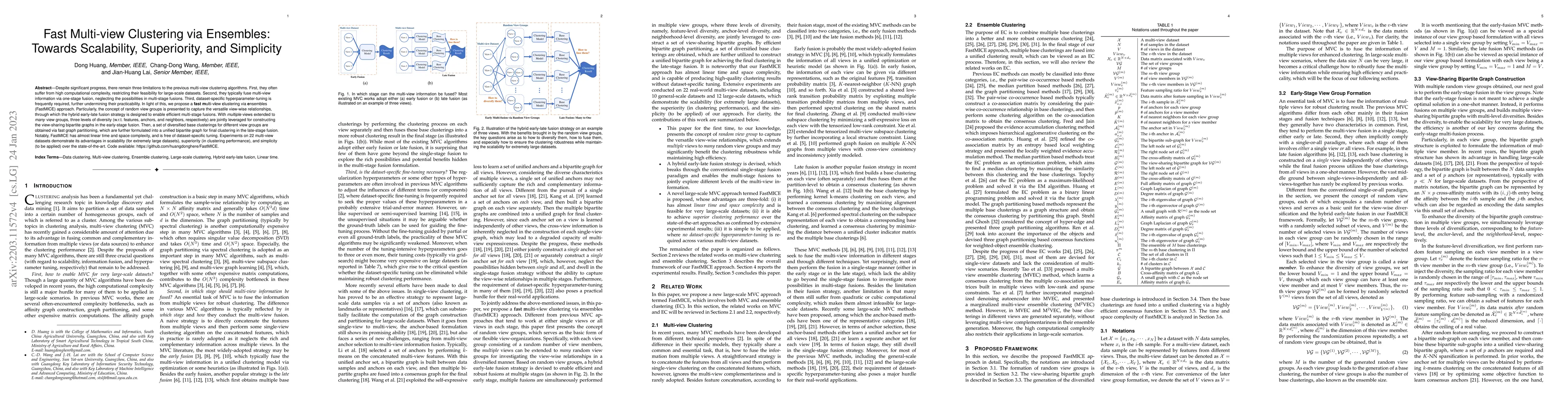 Thumbnail for Fast Multi-view Clustering via Ensembles: Towards Scalability,
  Superiority, and Simplicity