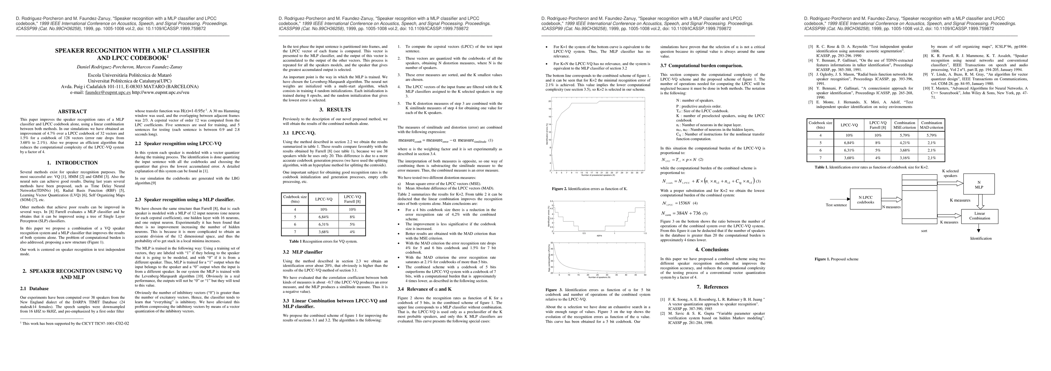 Thumbnail for Speaker recognition with a MLP classifier and LPCC codebook