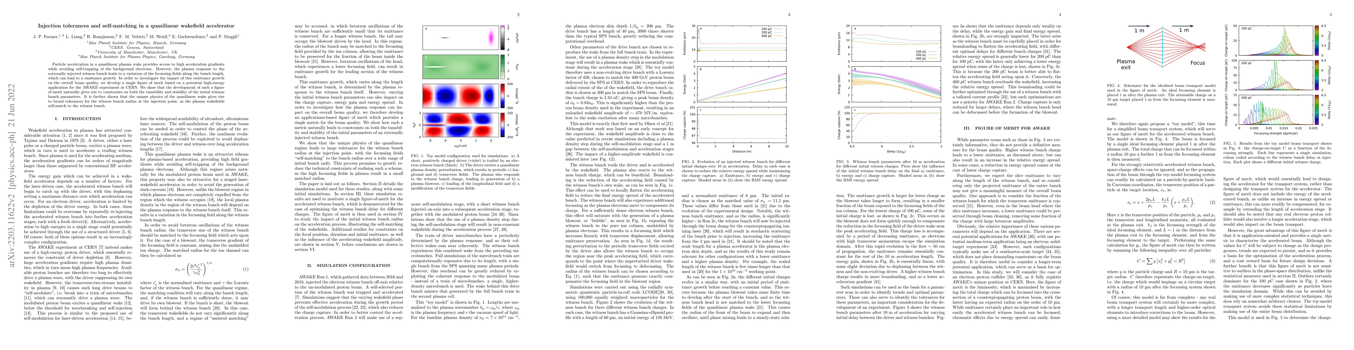 Thumbnail for Injection tolerances and self-matching in a quasilinear wakefield
  accelerator