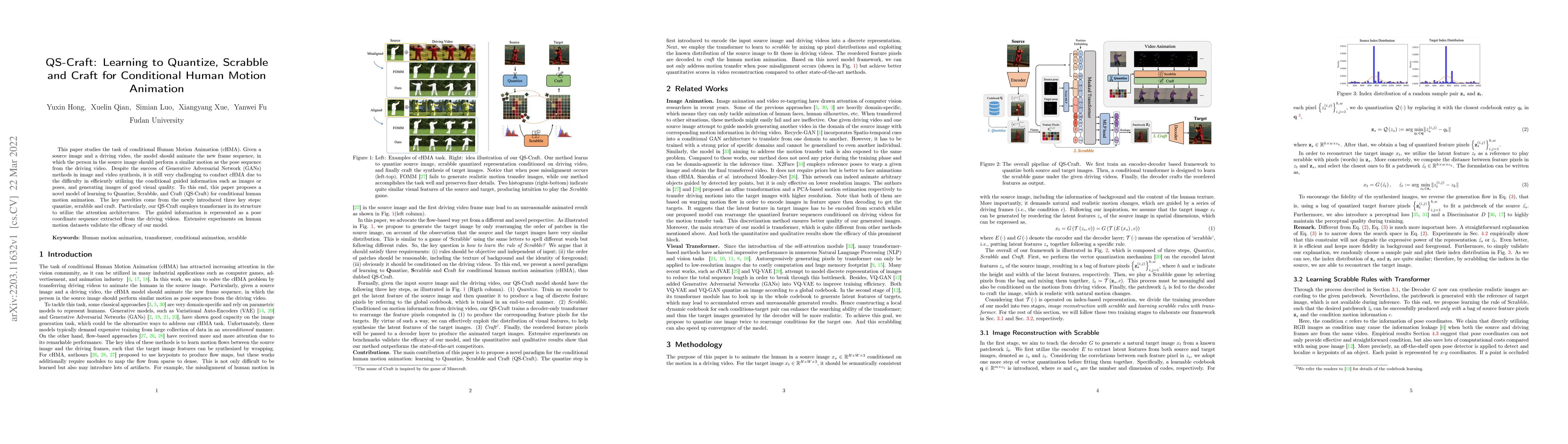 Thumbnail for QS-Craft: Learning to Quantize, Scrabble and Craft for Conditional Human
  Motion Animation