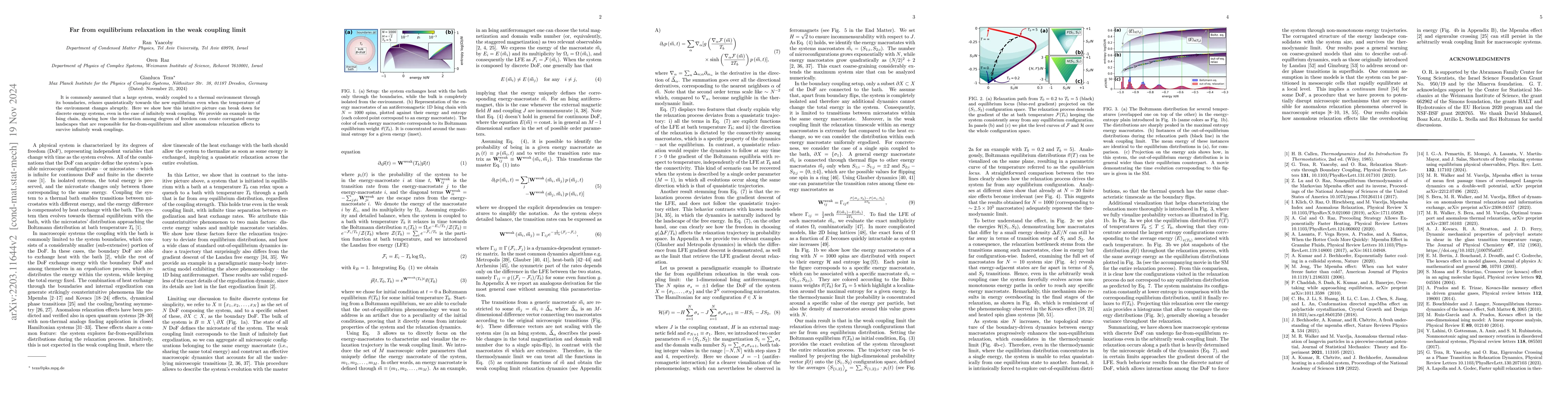 Thumbnail for Far from equilibrium relaxation in the weak coupling limit