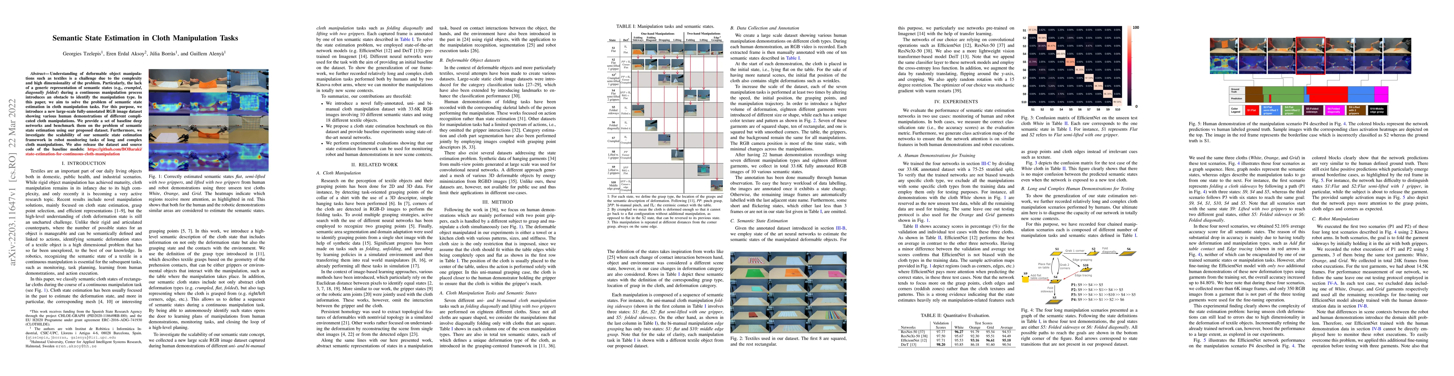 Thumbnail for Semantic State Estimation in Cloth Manipulation Tasks