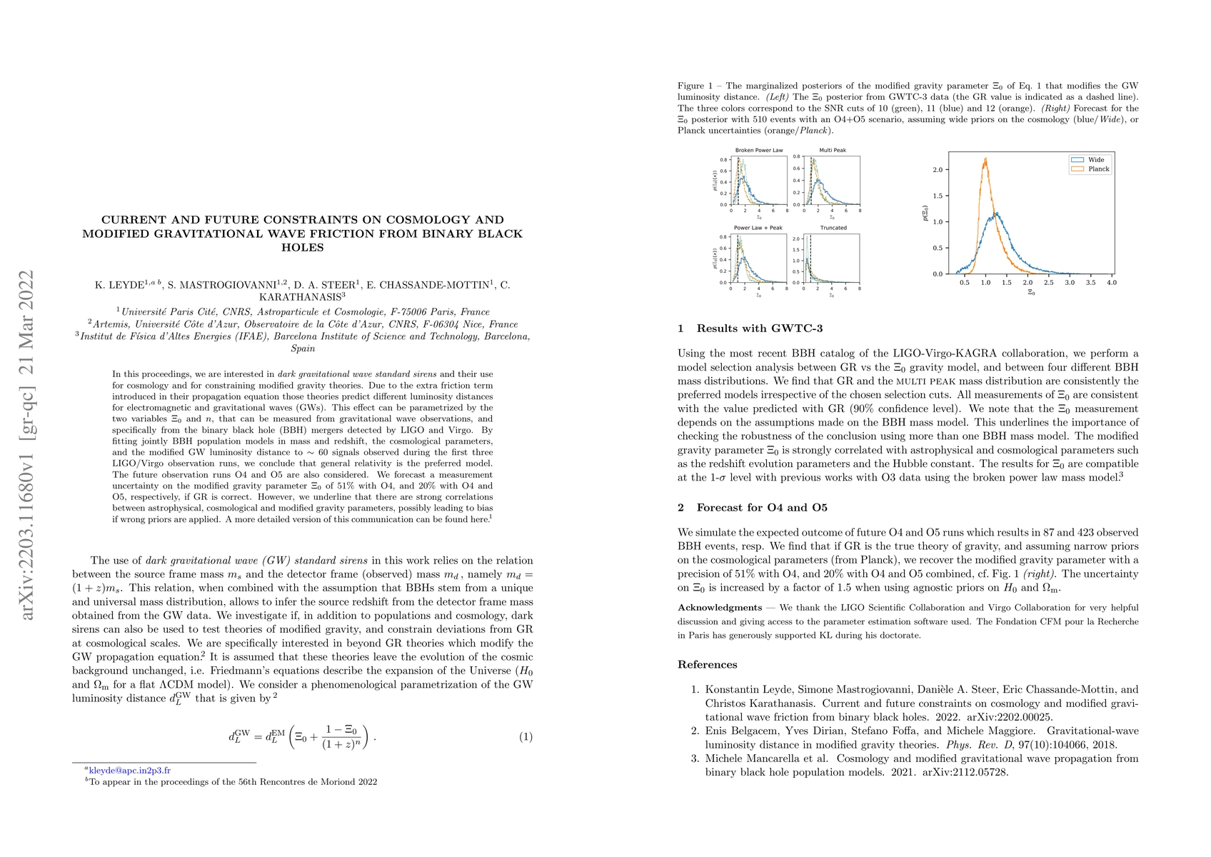 Thumbnail for Current and future constraints on cosmology and modified gravitational
  wave friction from binary black holes