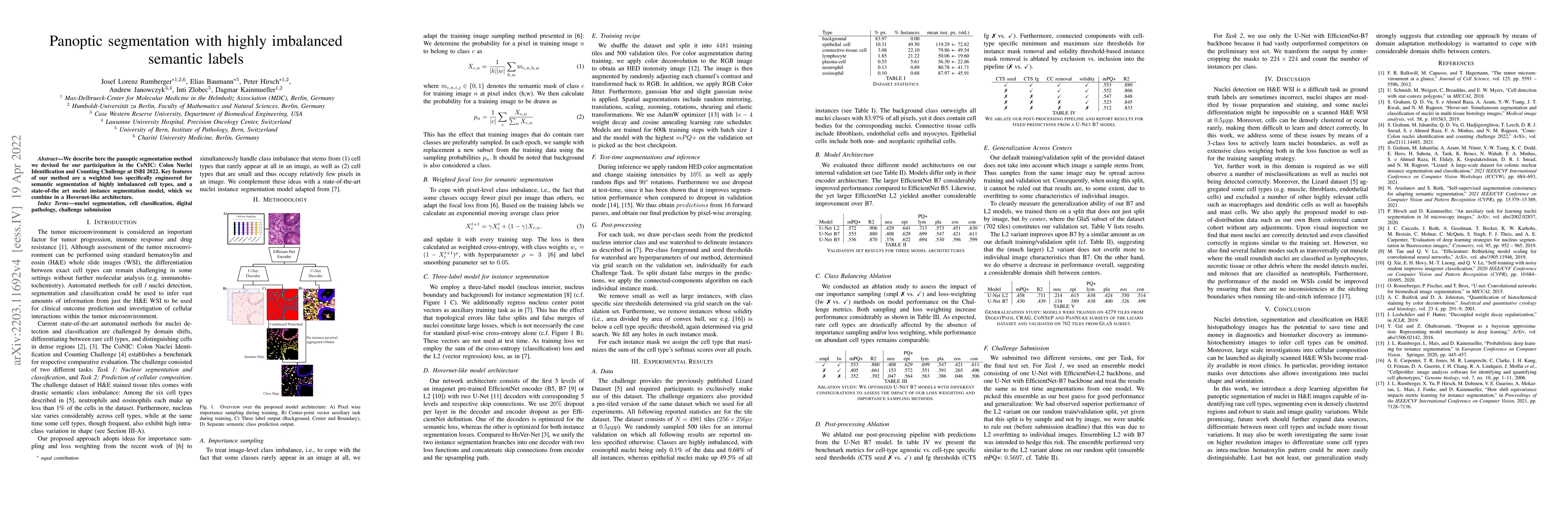 Thumbnail for Panoptic segmentation with highly imbalanced semantic labels
