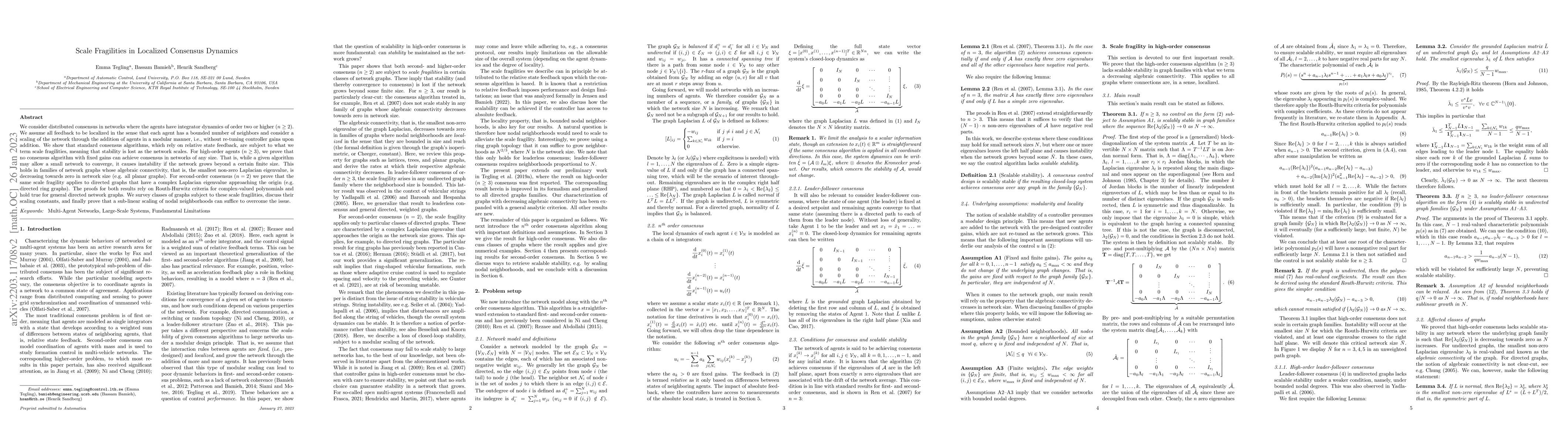 Thumbnail for Scale Fragilities in Localized Consensus Dynamics
