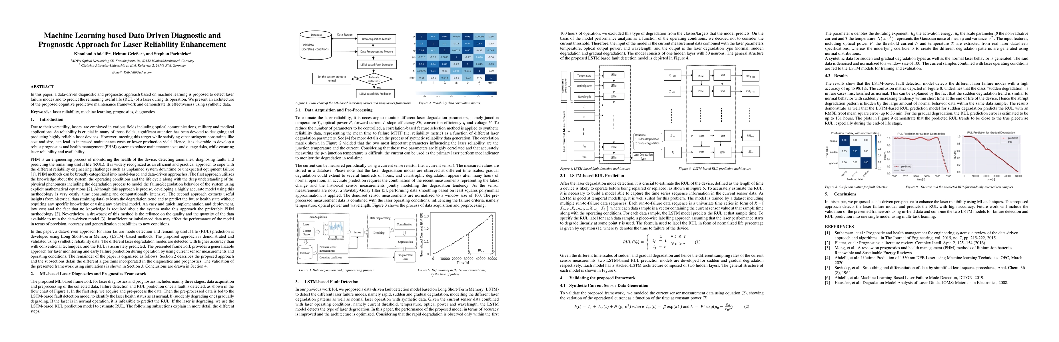 Thumbnail for Machine Learning based Data Driven Diagnostic and Prognostic Approach
  for Laser Reliability Enhancement