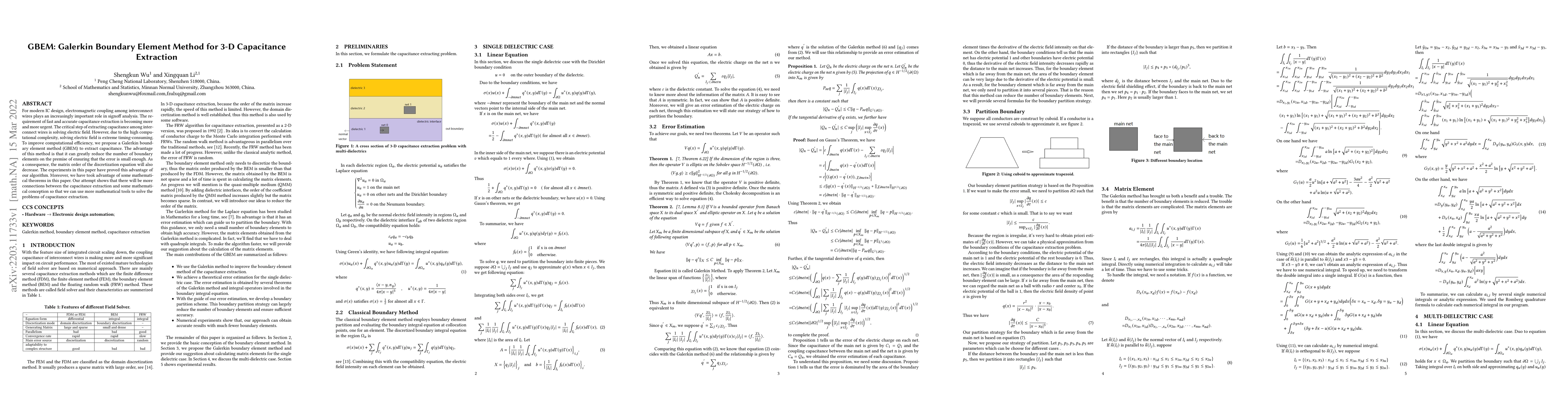 Thumbnail for GBEM: Galerkin Boundary Element Method for 3-D Capacitance Extraction