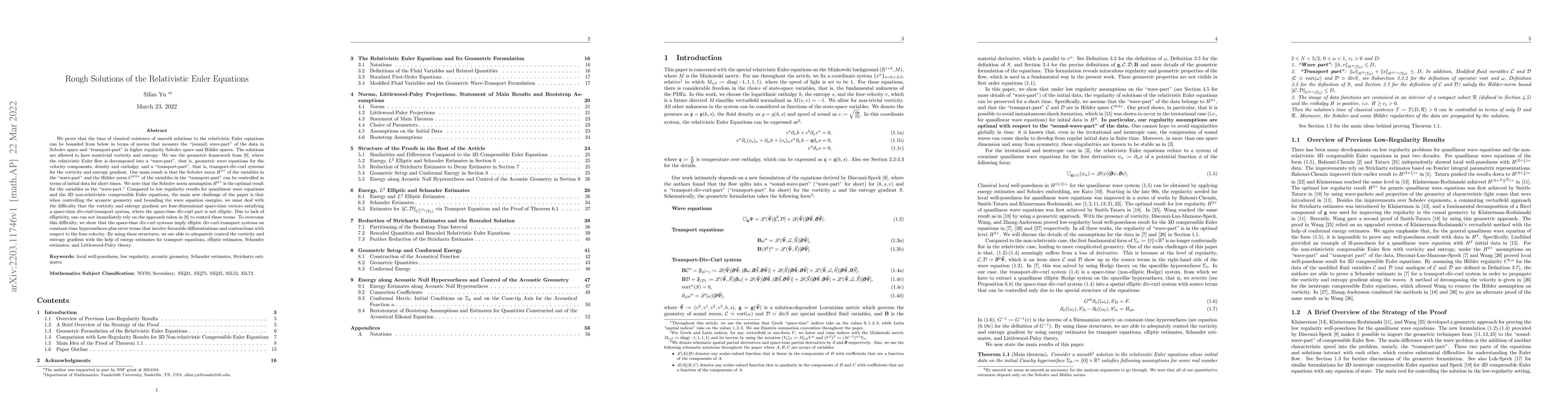 Thumbnail for Rough Solutions of the Relativistic Euler Equations