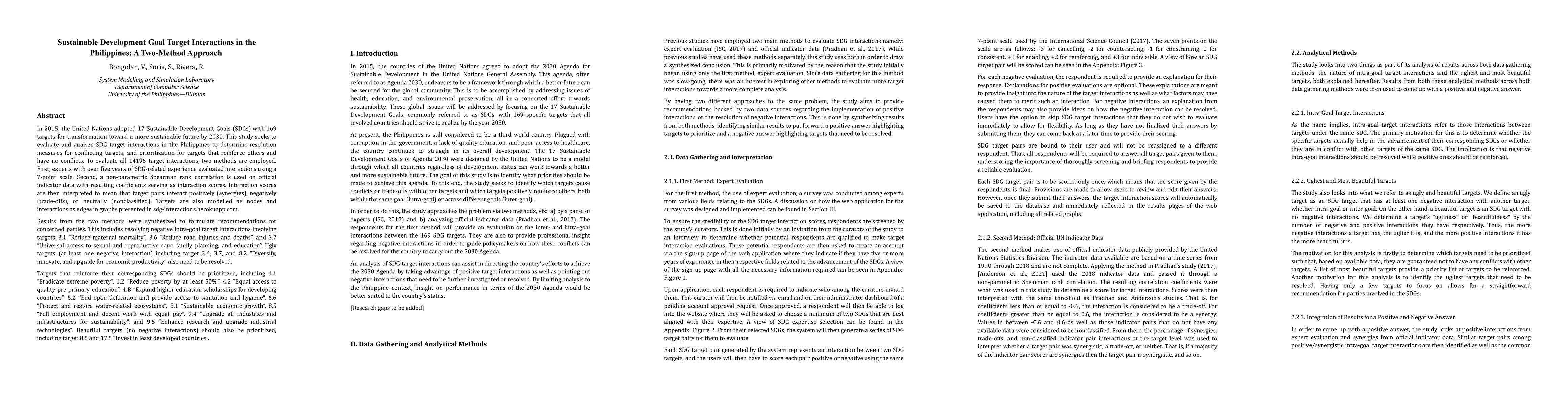 Thumbnail for Sustainable Development Goal Target Interactions in the Philippines: A
  Two-Method Approach