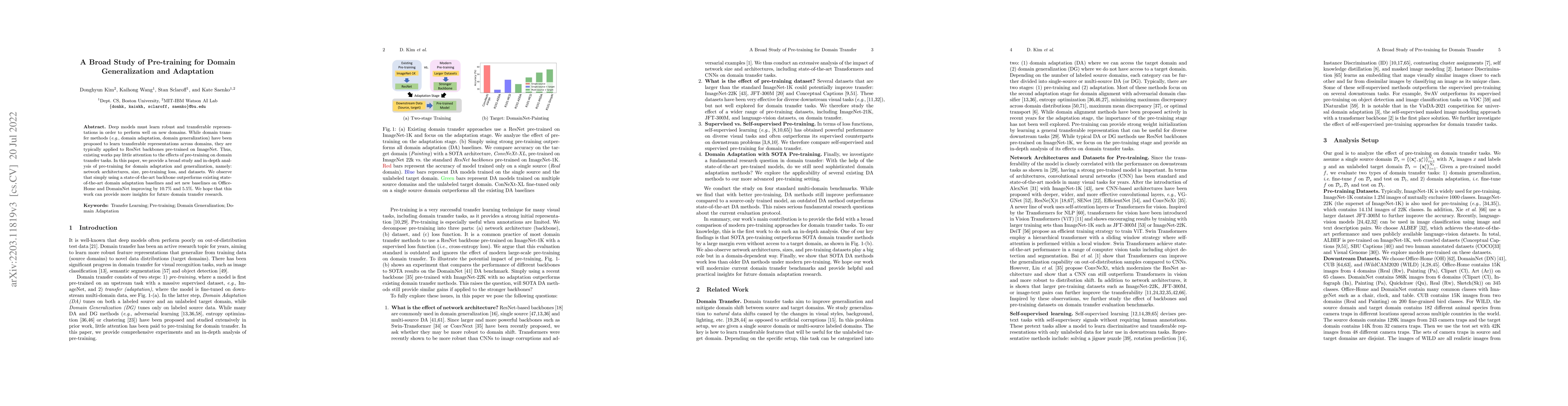 Thumbnail for A Broad Study of Pre-training for Domain Generalization and Adaptation