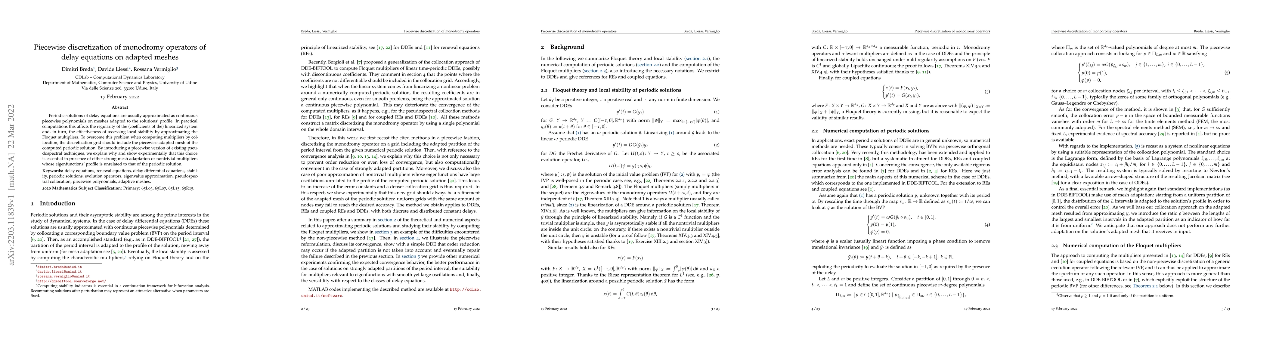 Thumbnail for Piecewise discretization of monodromy operators of delay equations on
  adapted meshes