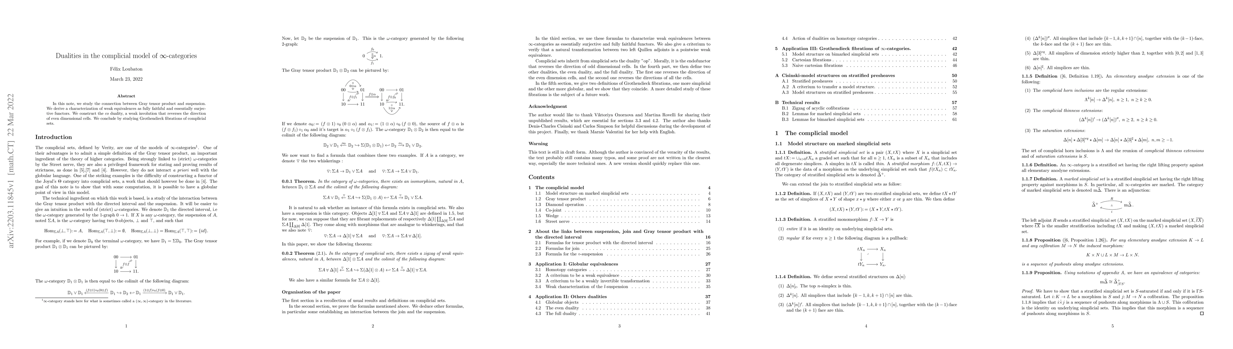 Thumbnail for Dualities in the complicial model of $\infty$-categories