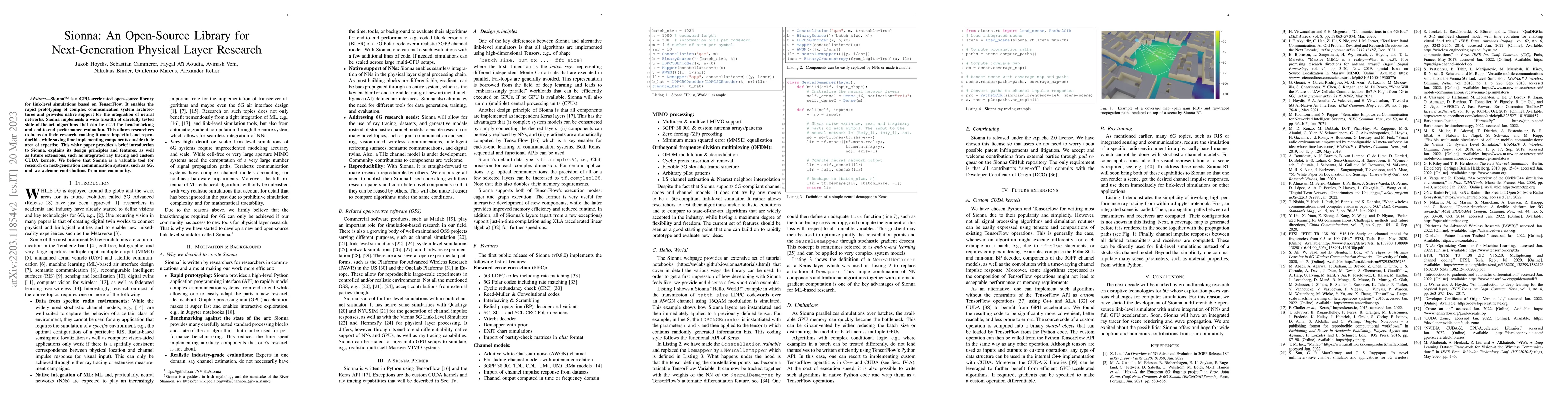 Thumbnail for Sionna: An Open-Source Library for Next-Generation Physical Layer
  Research