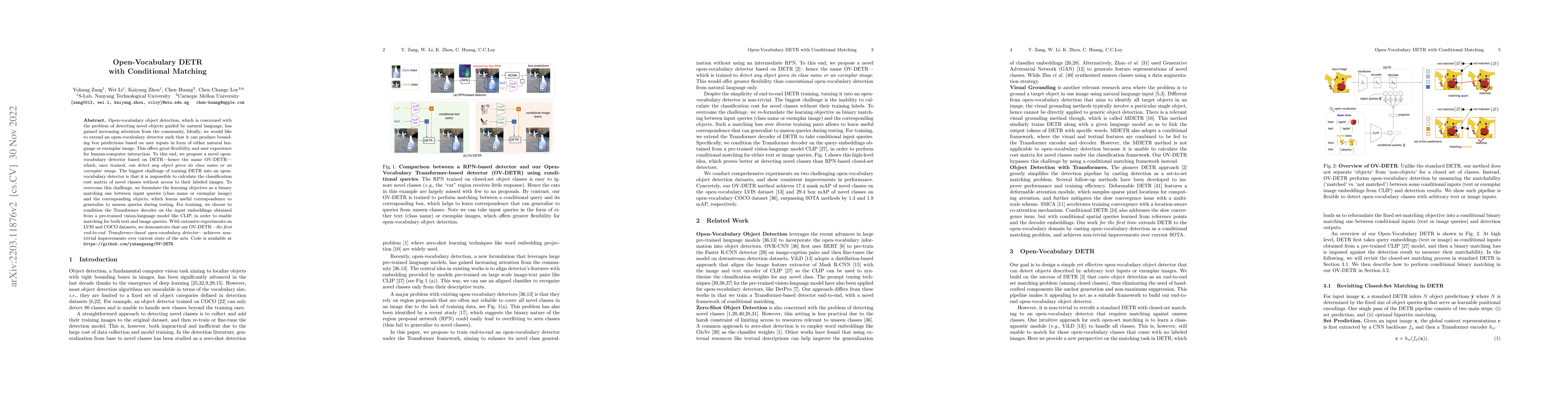 Thumbnail for Open-Vocabulary DETR with Conditional Matching