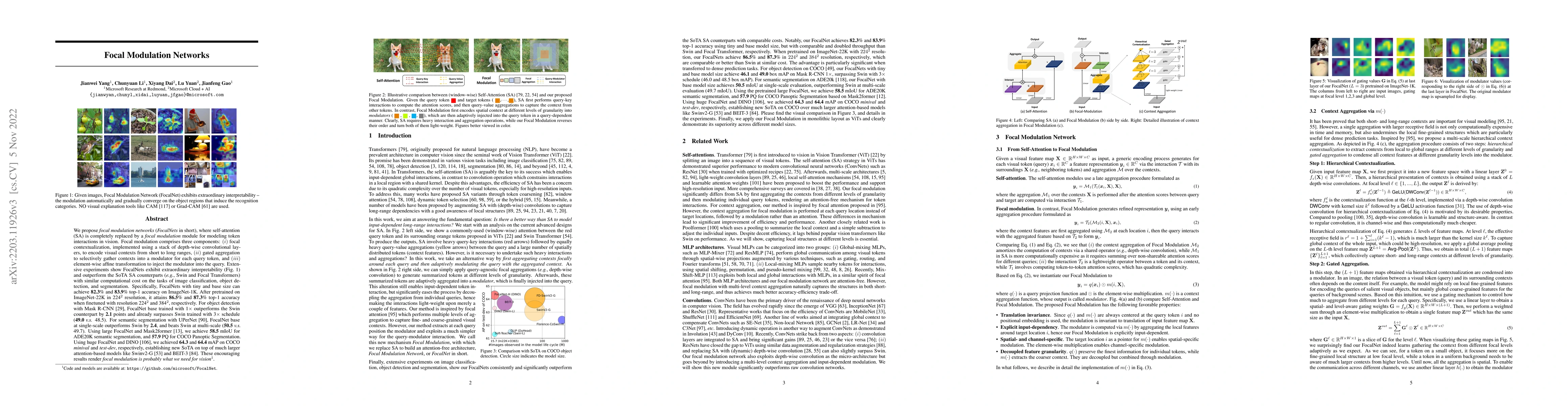 Thumbnail for Focal Modulation Networks