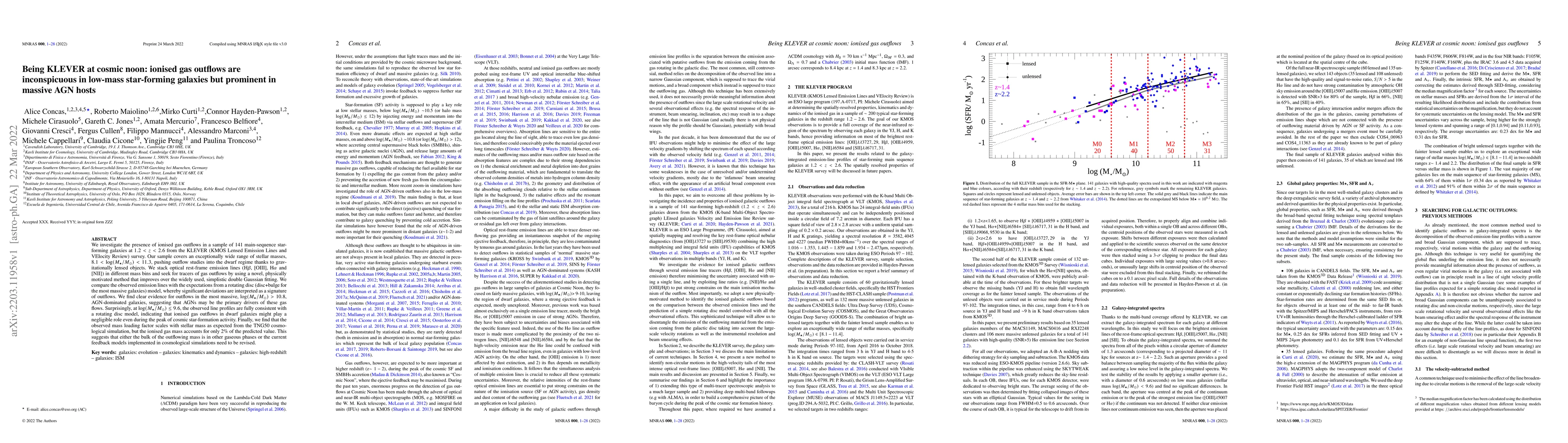 Thumbnail for Being KLEVER at cosmic noon: ionised gas outflows are inconspicuous in
  low-mass star-forming galaxies but prominent in massive AGN hosts