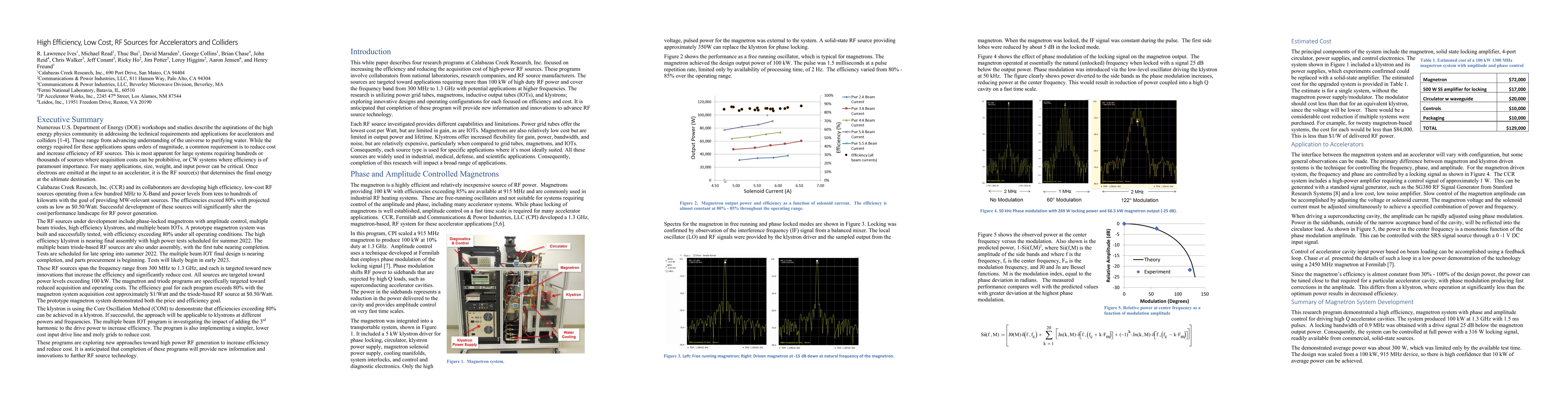 Thumbnail for High Efficiency, Low Cost, RF Sources for Accelerators and Colliders
