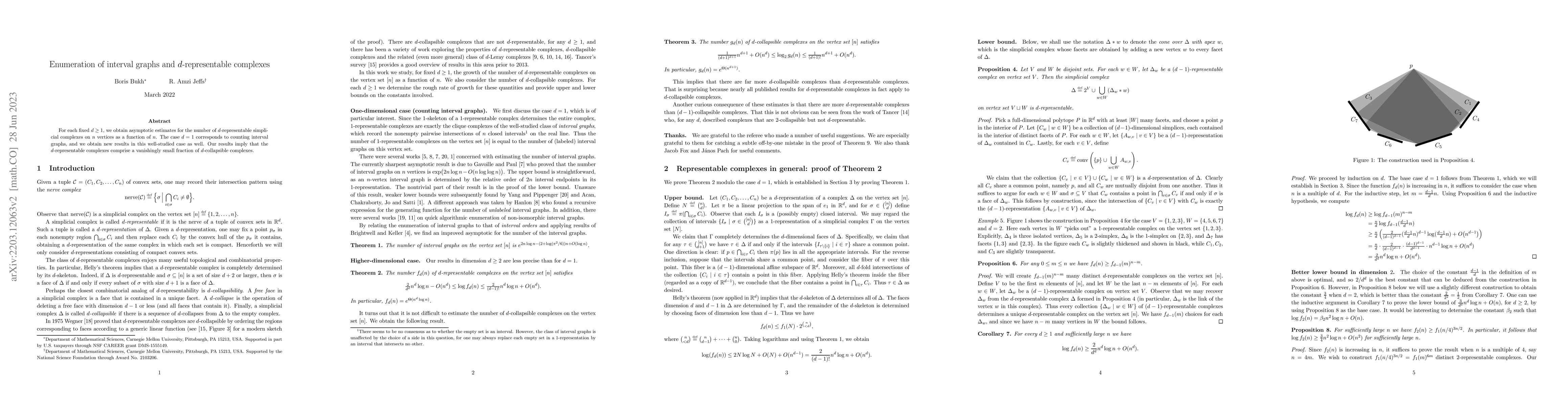 Thumbnail for Enumeration of interval graphs and $d$-representable complexes