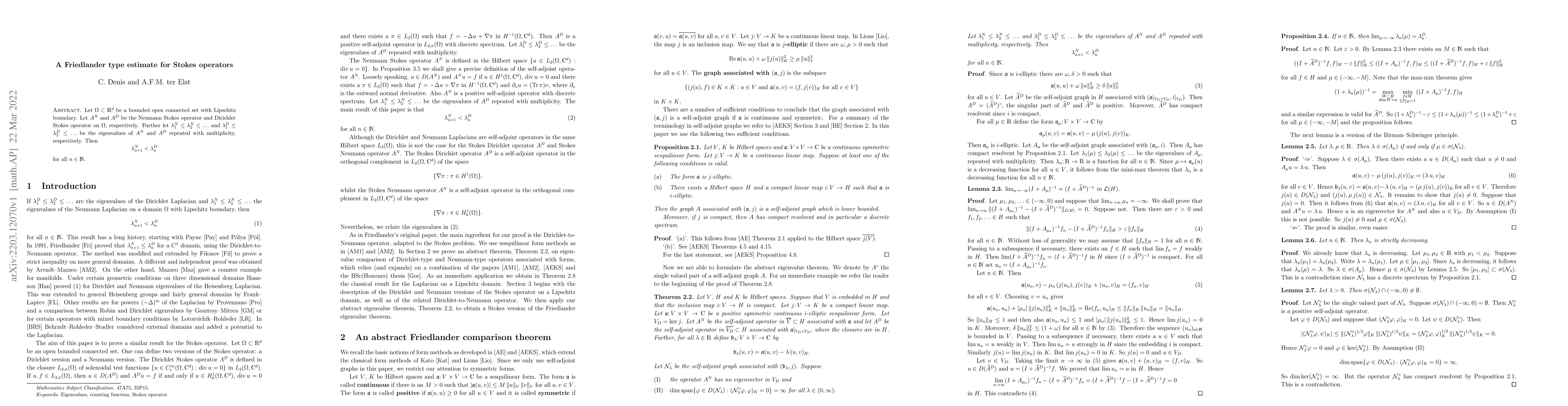Thumbnail for A Friedlander type estimate for Stokes operators